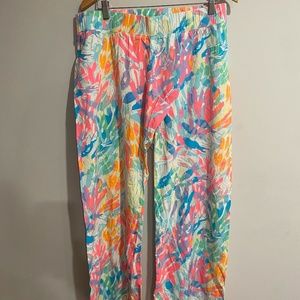Lilly Pulitzer Bal Harbour Palazzo pants sz lg sparkling sands